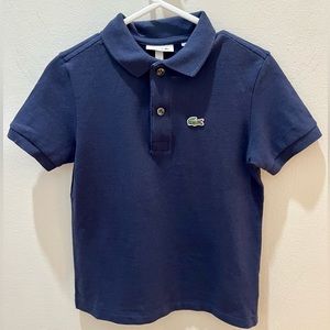 Lacoste Kids Regular Fit Classic Short Sleeve Polo Shirt Navy Blue Size 6 116